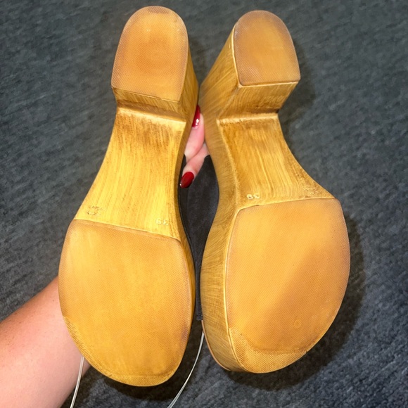 BRAND NEW Steve Madden Wooden Leather Platform Sandals - Picture 4 of 6